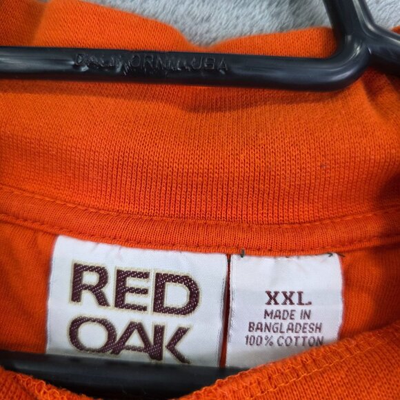 Mens Red Oak Orange Shirt Oklahoma State Cowboys Long Sleeve Mock Neck Size XXL - Picture 4 of 8